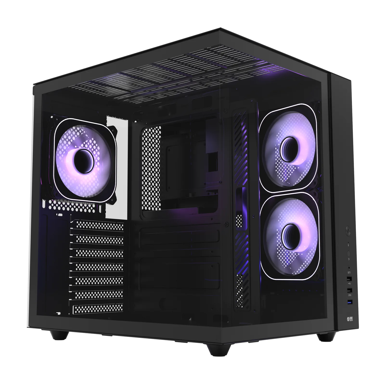 HC510 650W 80+ Bronze ARGB Akvaryum ATX Mid Tower Siyah 7