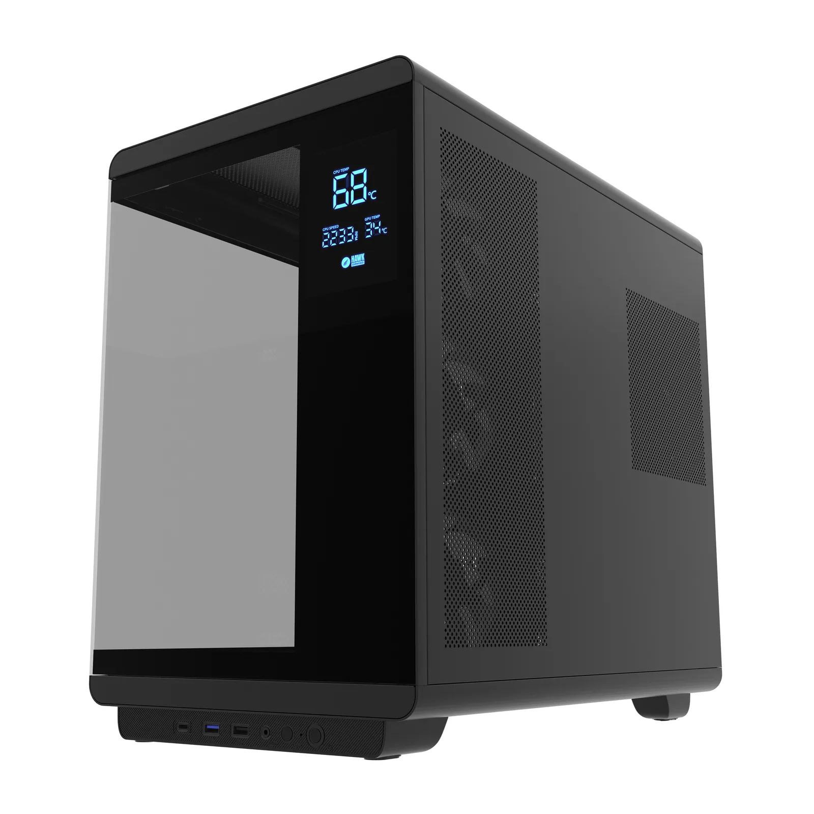 HC710 1200W 80+ Gold ARGB Akvaryum ATX Mid Tower Siyah 2